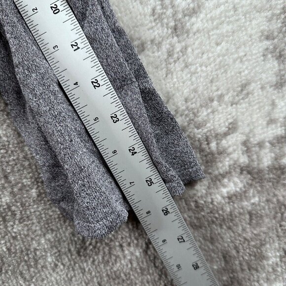 New FWRD The Label Sweater Medium Gray Microfiber Tweed Pinch Flare Sleeve Strip - Picture 4 of 7